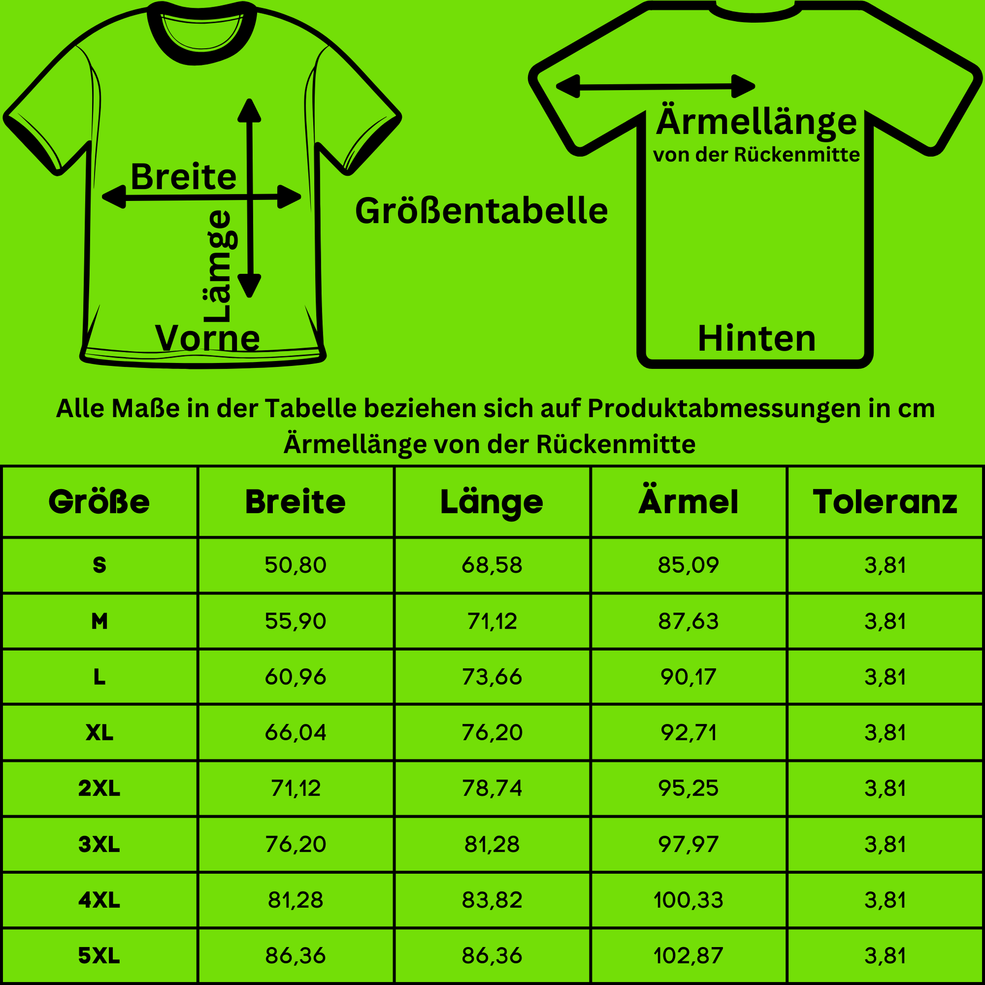 Sweatshirt in Größentabelle Motiv Pimmelkopf