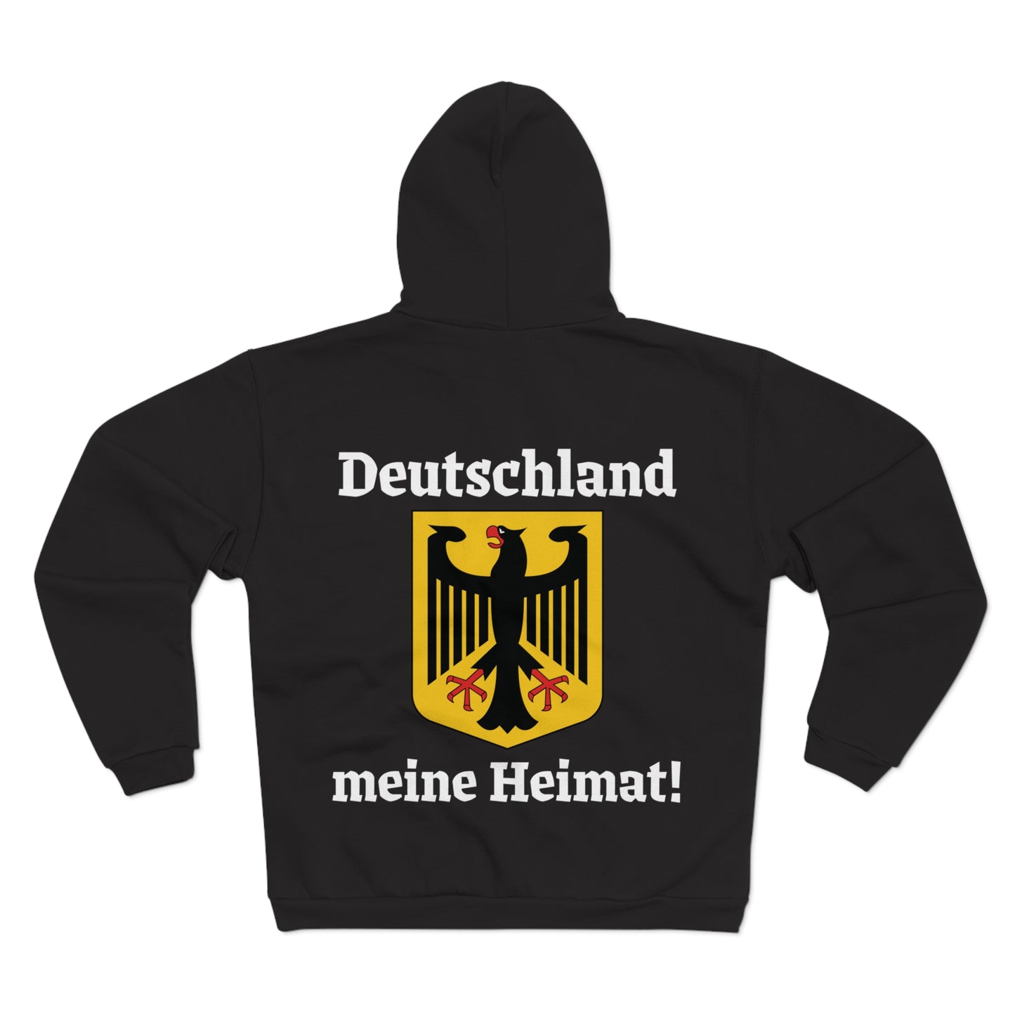 Hoodie von hinten Motiv Deutschland meine Heimat in schwarz