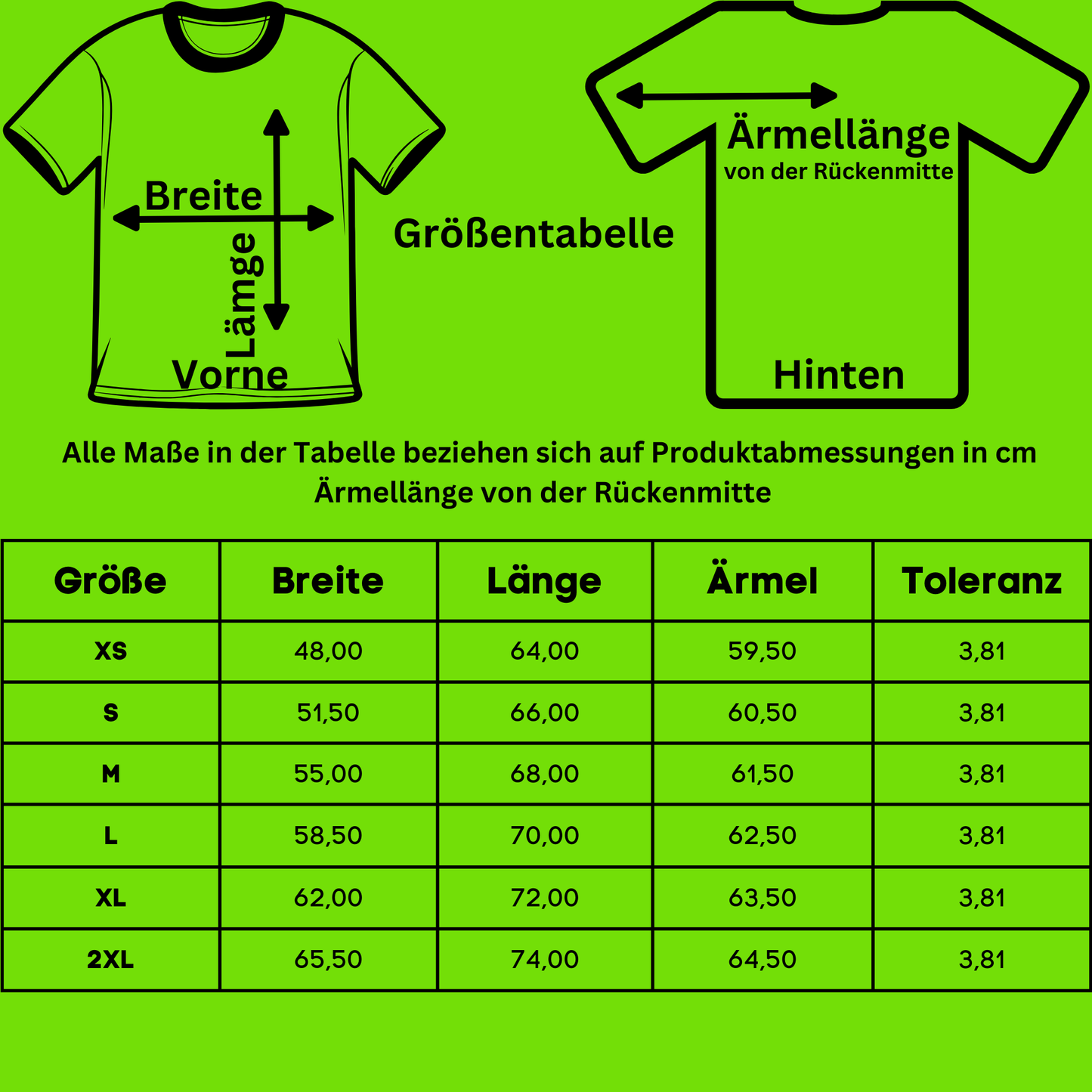 Hoodie Größentabelle Motiv Deutschland meine Heimat hinten