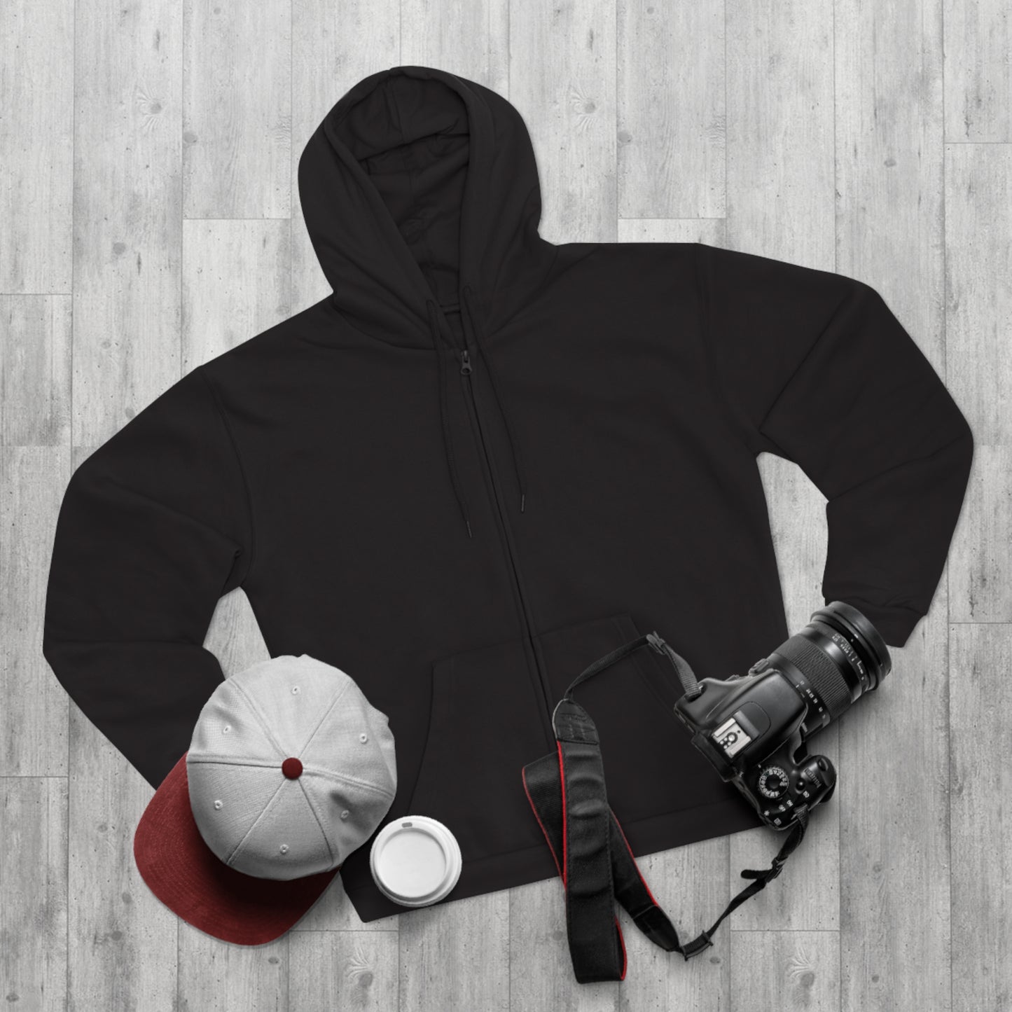 Hoodie mit Zipper Deutschland meine Heimat von vorne ohne Motiv liegend
