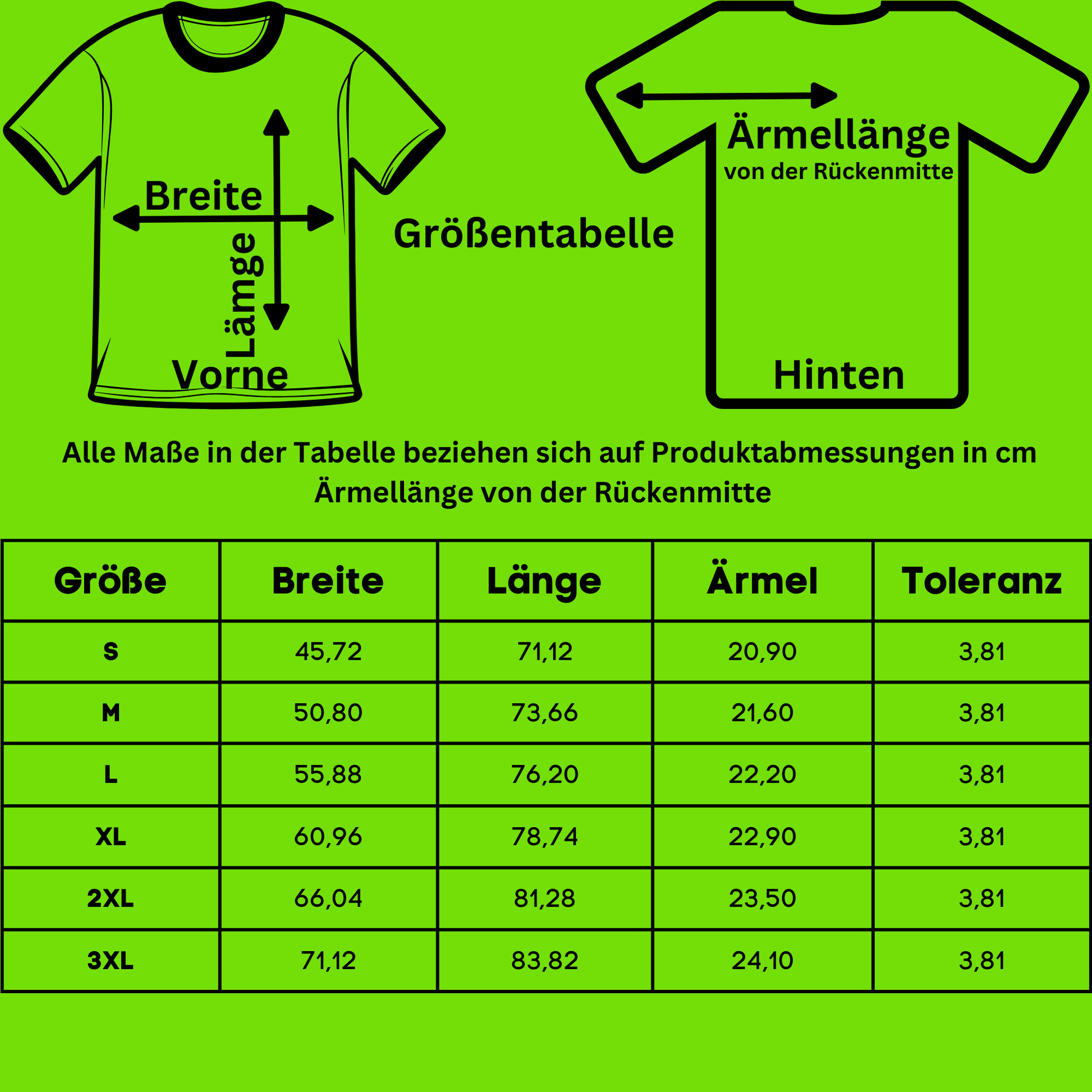 Softstyle T-Shirt Leck mich am A Groessentabelle